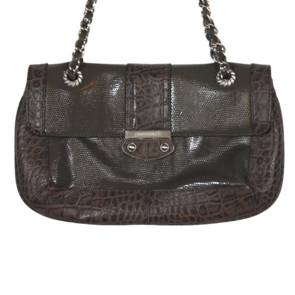 Judith Ripka BNWOT Grey Shoulder Bag with Chain Strap - Picture 8 of 11